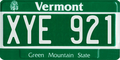 VT license plate XYE921