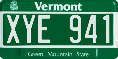VT license plate XYE941