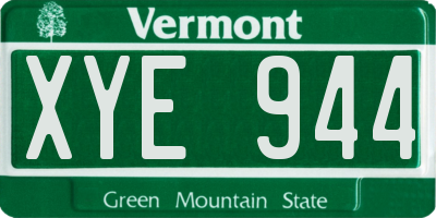 VT license plate XYE944