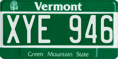 VT license plate XYE946