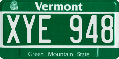 VT license plate XYE948
