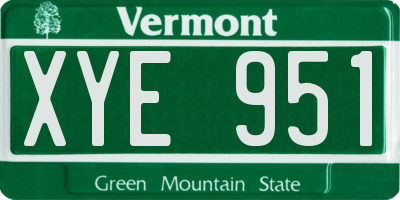 VT license plate XYE951