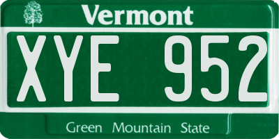 VT license plate XYE952