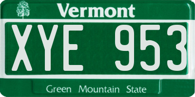 VT license plate XYE953