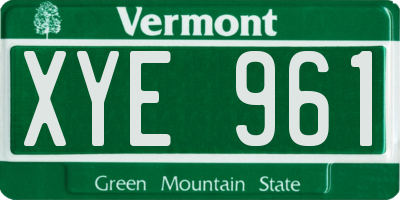 VT license plate XYE961