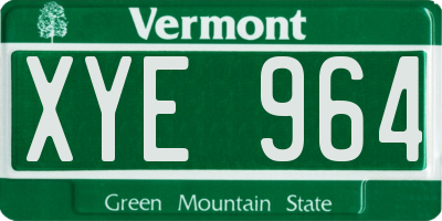 VT license plate XYE964