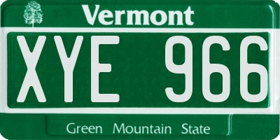 VT license plate XYE966