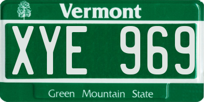 VT license plate XYE969