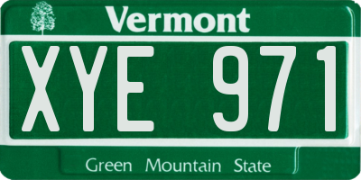 VT license plate XYE971