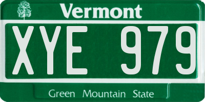 VT license plate XYE979