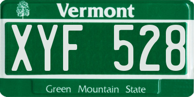 VT license plate XYF528