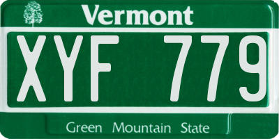 VT license plate XYF779