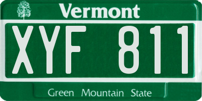 VT license plate XYF811