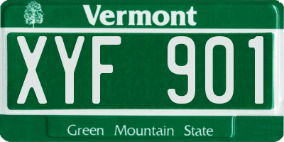 VT license plate XYF901