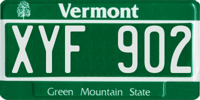 VT license plate XYF902