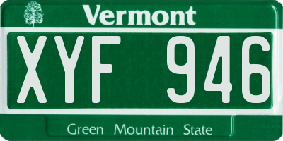 VT license plate XYF946