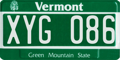 VT license plate XYG086