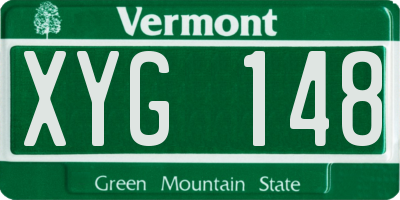 VT license plate XYG148
