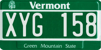 VT license plate XYG158