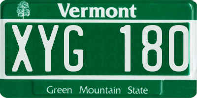 VT license plate XYG180