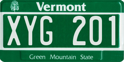 VT license plate XYG201