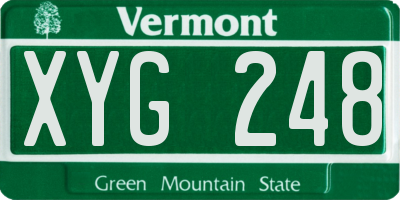 VT license plate XYG248