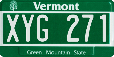 VT license plate XYG271