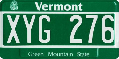 VT license plate XYG276