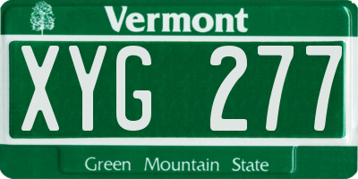 VT license plate XYG277