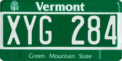 VT license plate XYG284