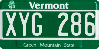 VT license plate XYG286