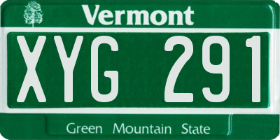 VT license plate XYG291