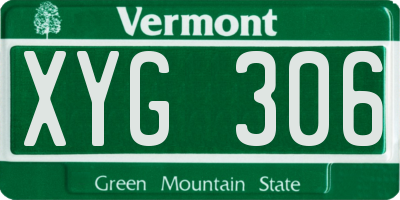VT license plate XYG306