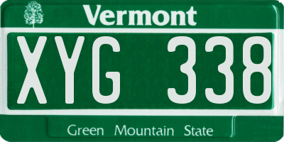 VT license plate XYG338
