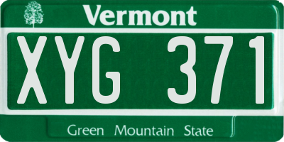 VT license plate XYG371