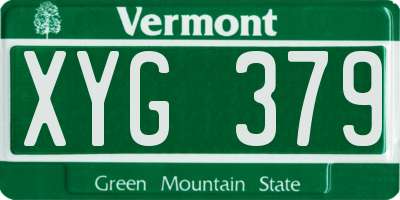 VT license plate XYG379