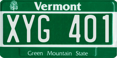 VT license plate XYG401