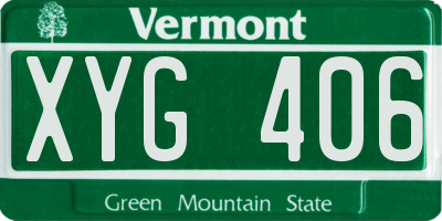 VT license plate XYG406