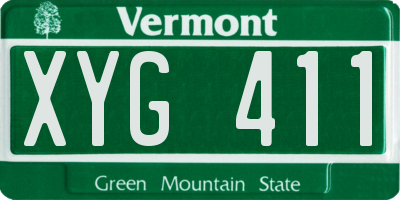 VT license plate XYG411