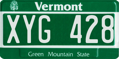 VT license plate XYG428