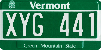 VT license plate XYG441