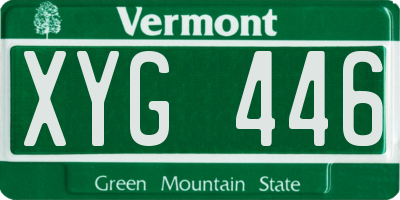 VT license plate XYG446