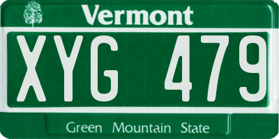 VT license plate XYG479