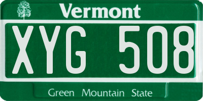 VT license plate XYG508
