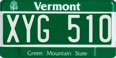 VT license plate XYG510