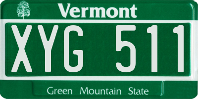 VT license plate XYG511