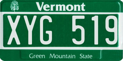 VT license plate XYG519