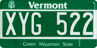 VT license plate XYG522