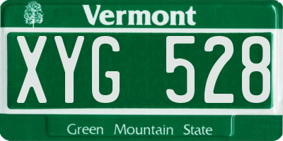 VT license plate XYG528