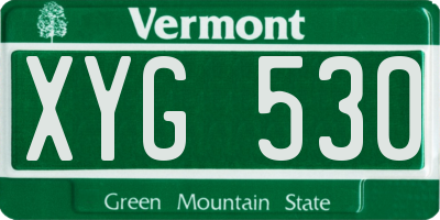 VT license plate XYG530